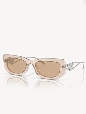 Prada PR 14 YS Women’s Sunglasses Transparent Frame & Brown Transparent Lenses